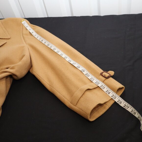 Hickey Freeman Flight Coat Mens Vintage 1973 Tan Wool? Size 50** Approx Custom - Picture 12 of 14